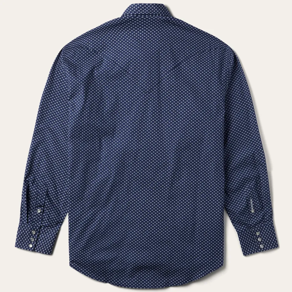 Best Stetson Polaris Geo Print Western Shirt Blue