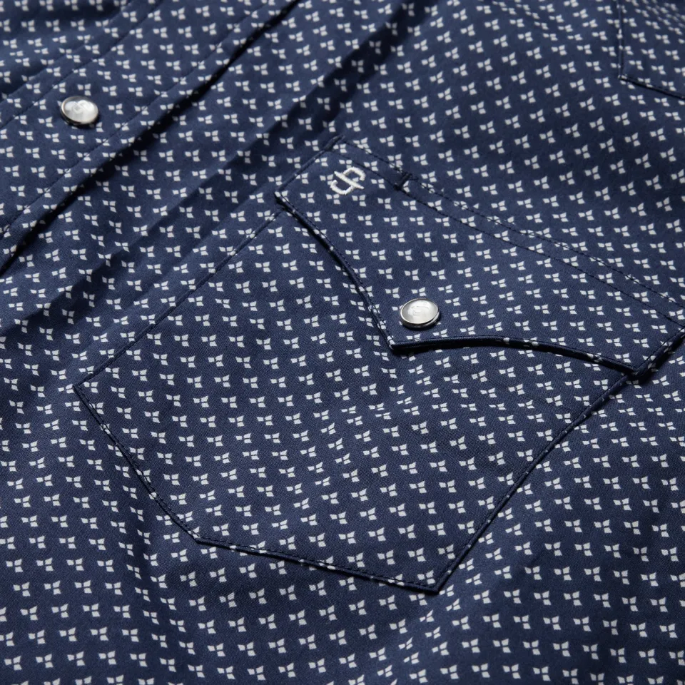 Best Stetson Polaris Geo Print Western Shirt Blue