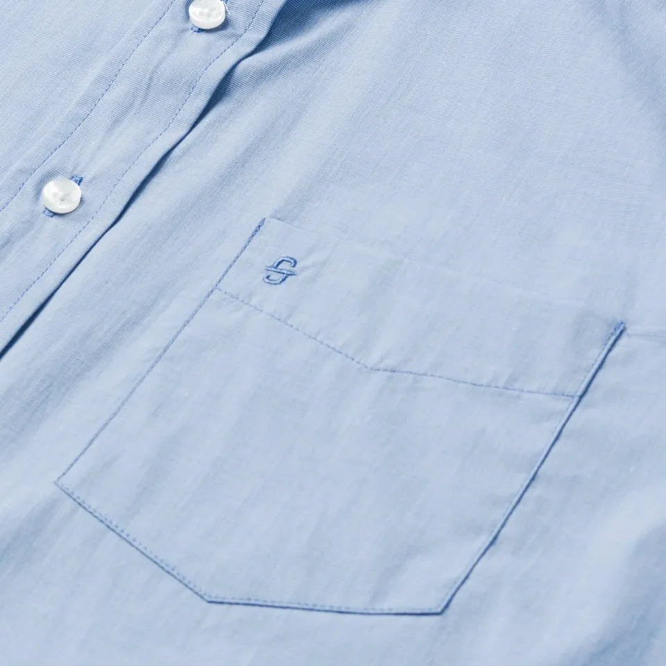 Sale Stetson Solid One-Pocket Snap-Front Shirt Blue