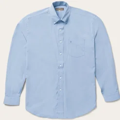 Clearance Stetson Solid One-Pocket Snap-Front Shirt Blue