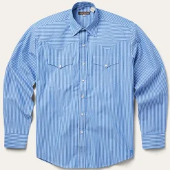Stetson Western Stripe Shirt Blue