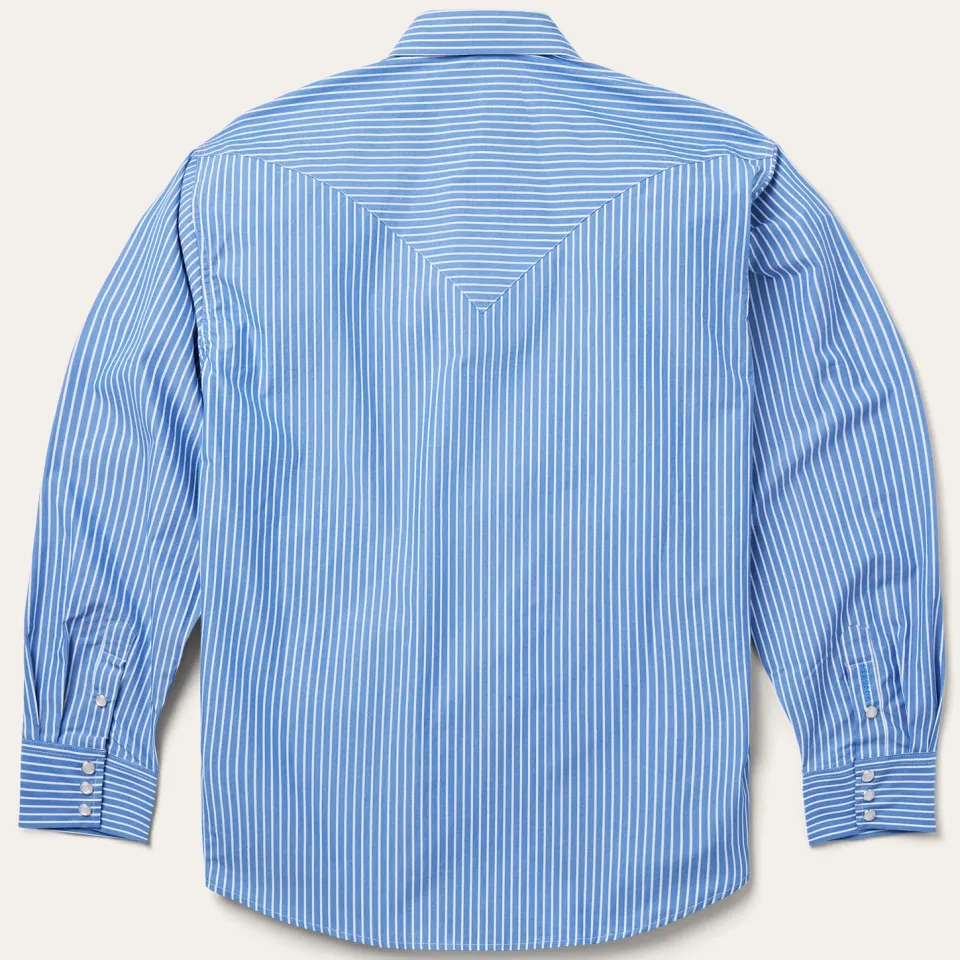 Stetson Western Stripe Shirt Blue