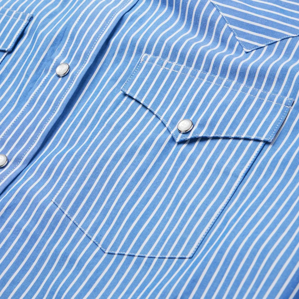 Stetson Western Stripe Shirt Blue