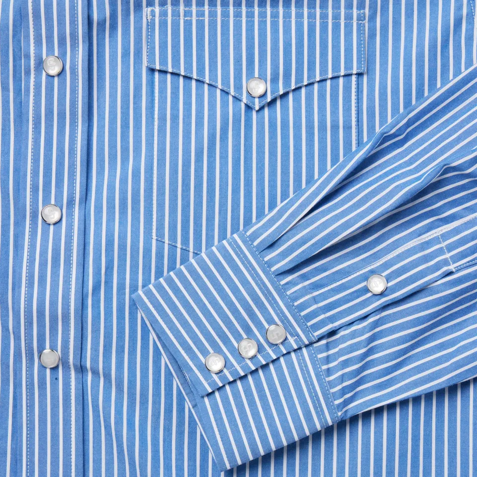 Stetson Western Stripe Shirt Blue