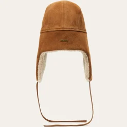 New Stetson Bomber Cap Calf Split Brown