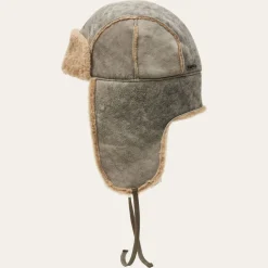 Clearance Stetson Bomber Cap Lambskin Vintage Grey