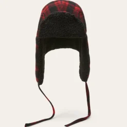 Outlet Stetson Bomber Cap Shadow Plaid Red/Black Check