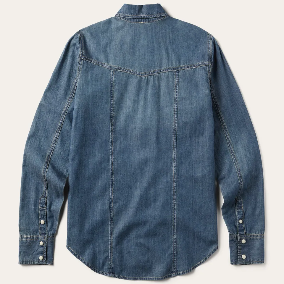 Clearance Stetson Boyfriend Fit Denim Shirt Blue