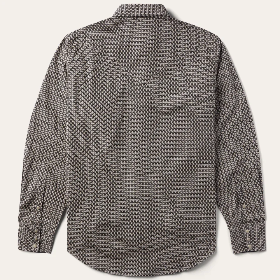 Sale Stetson Diamond Print Western Shirt Brown