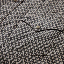 Stetson Diamond Print Western Shirt Brown