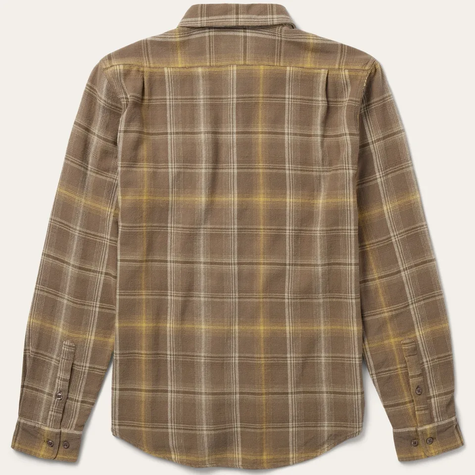 Hot Stetson Flannel Button-Front Shirt Brown