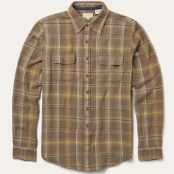 Outlet Stetson Flannel Button-Front Shirt Brown