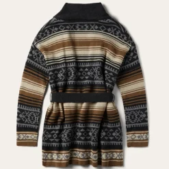 Stetson Serape Belted Cardigan Brown