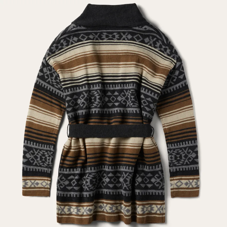 Stetson Serape Belted Cardigan Brown