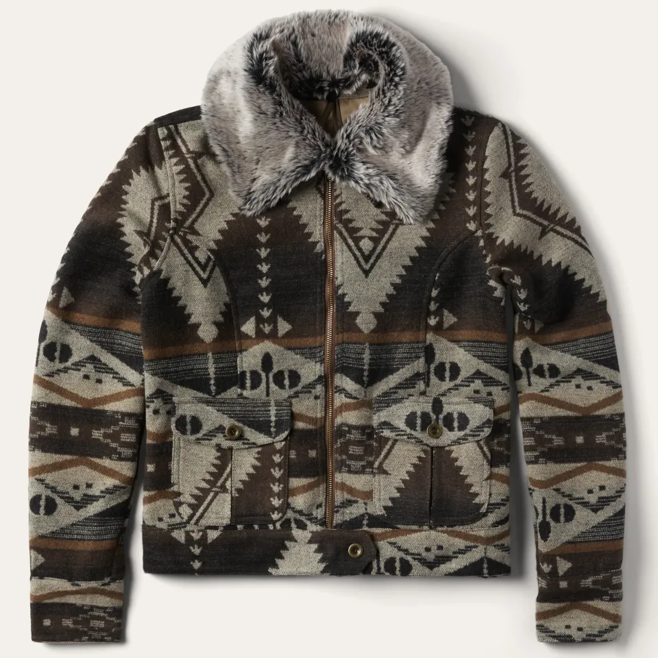 Hot Stetson Southwestern Blanket Jacket Brown