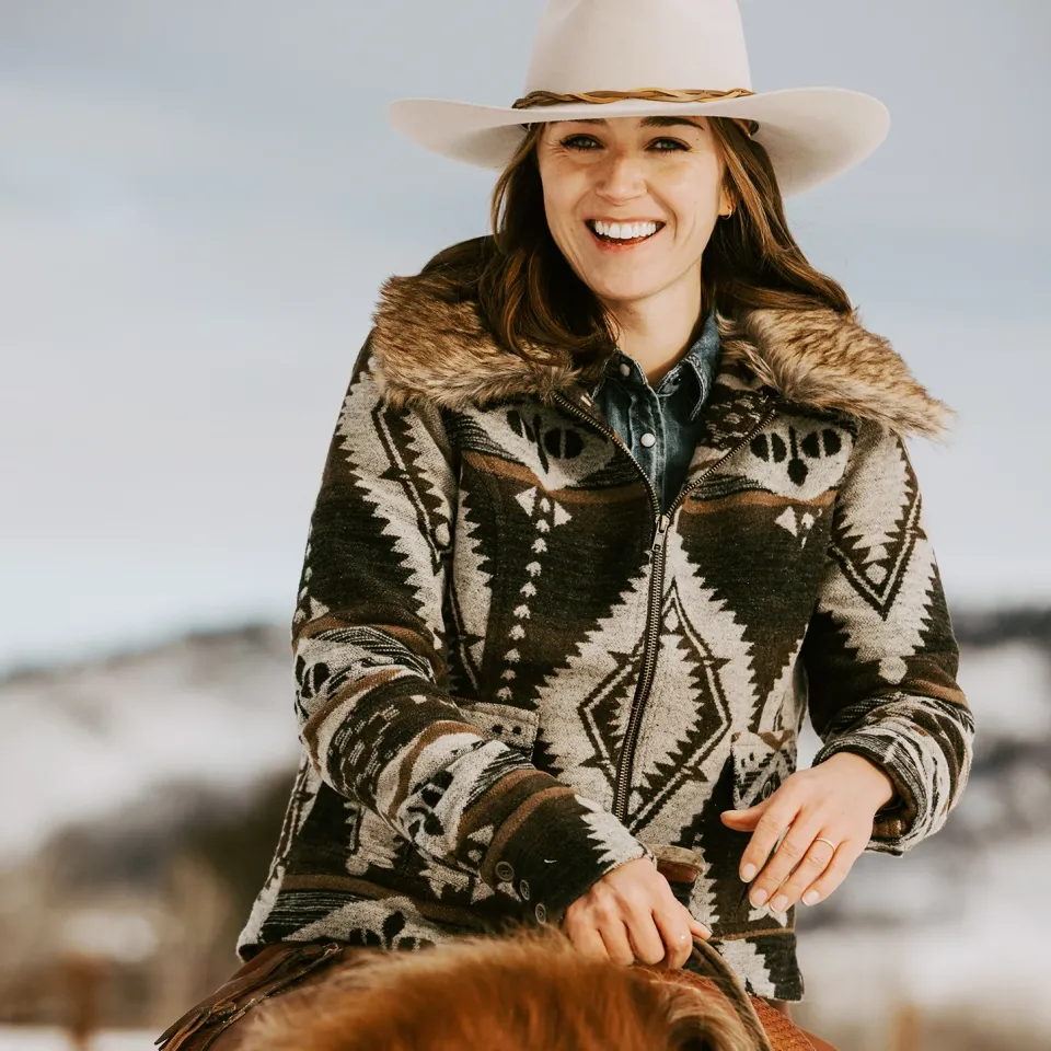Hot Stetson Southwestern Blanket Jacket Brown
