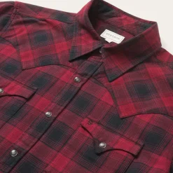 Hot Stetson Brushed Twill Plaid Shirt Black
