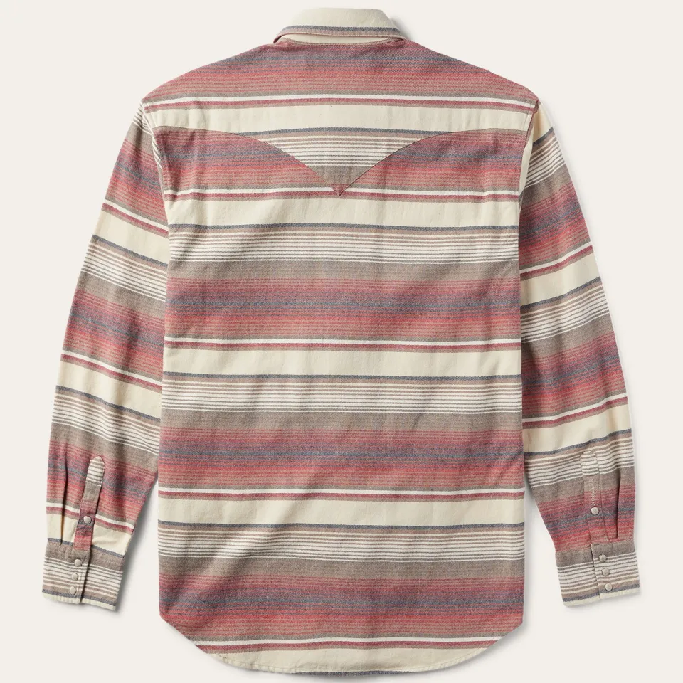 Online Stetson Brushed Twill Striped Shirt Red