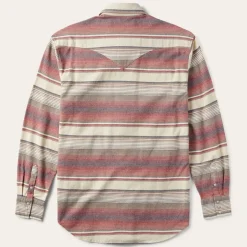 Discount Stetson Brushed Twill Striped Shirt Red