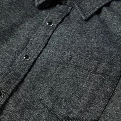 Clearance Stetson Brushed Twill Western Shirt Black