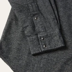 Discount Stetson Brushed Twill Western Shirt Black