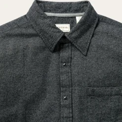 Hot Stetson Brushed Twill Western Shirt Black