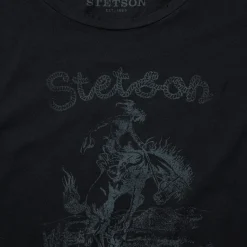 Clearance Stetson Bucking Cowboy Graphic Tee Black