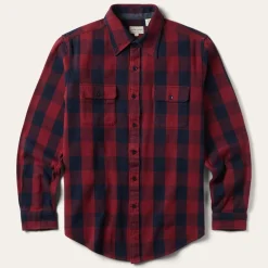Outlet Stetson Buffalo Check Twill Shirt Red