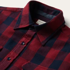 Outlet Stetson Buffalo Check Twill Shirt Red