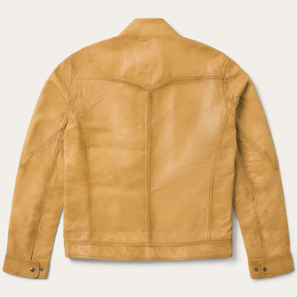Hot Stetson Butter Soft Distressed Leather Jacket Brown