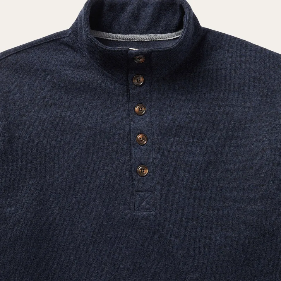 Sale Stetson Button-Front Pullover Knit Sweater Blue