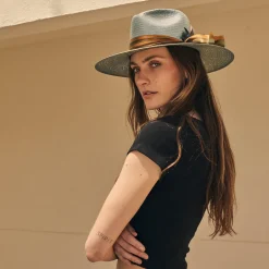 Outlet Stetson Caelus Straw Fedora Seafoam