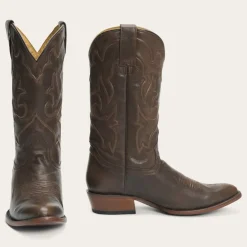 New Stetson Carlisle Corded Brushed Leather Boot Brown