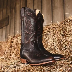 New Stetson Carlisle Corded  Brushed Leather Boot Brown
