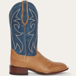 Discount Stetson Casper  Blue Matte Cowboy Boot Tan