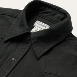 Clearance Stetson Charcoal Corded Denim Shirt Grey