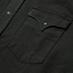 Sale Stetson Charcoal Corded Denim Shirt Grey
