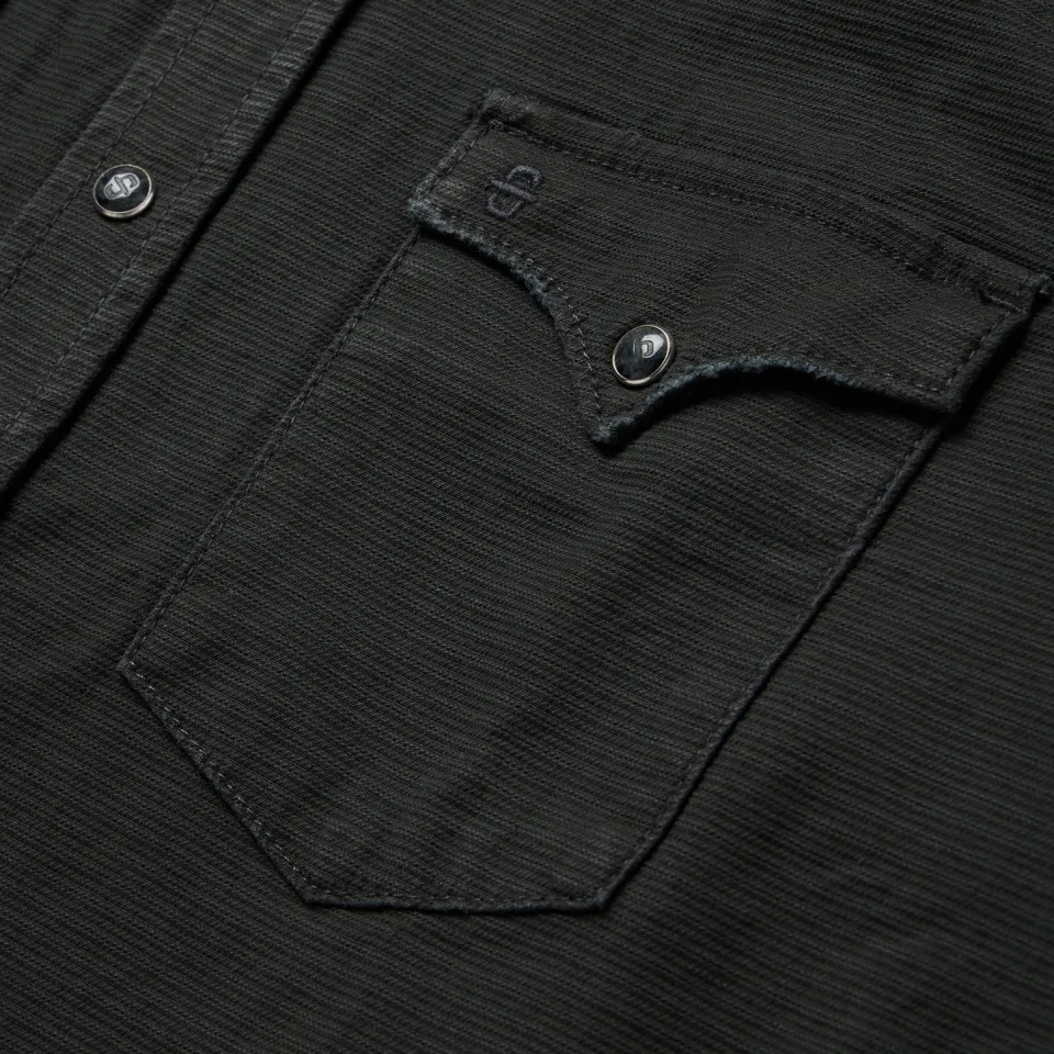 Sale Stetson Charcoal Corded Denim Shirt Grey