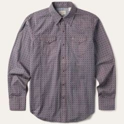Best Stetson Chevron Grid Shirt Brown