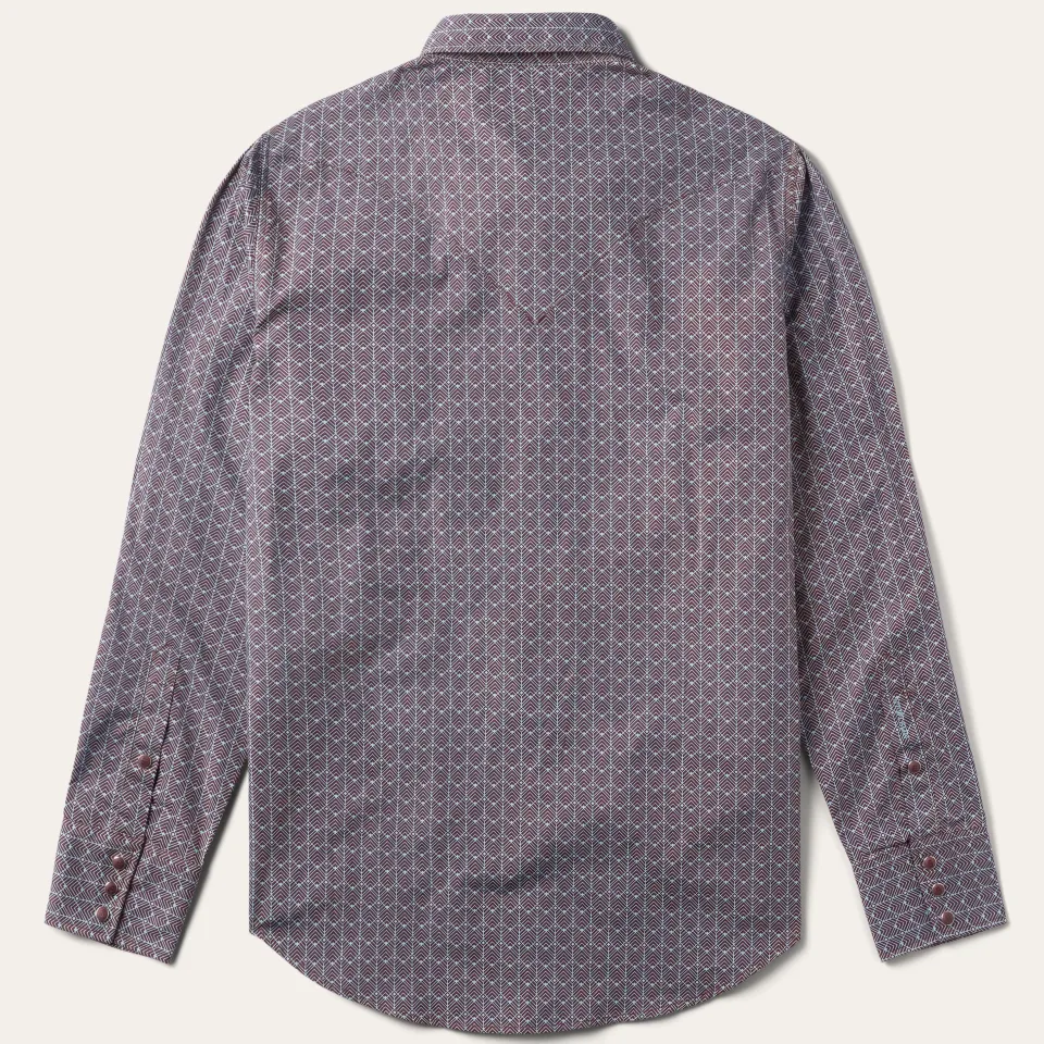 Best Stetson Chevron Grid Shirt Brown