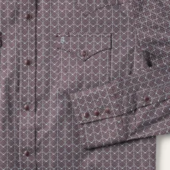 Best Stetson Chevron Grid Shirt Brown