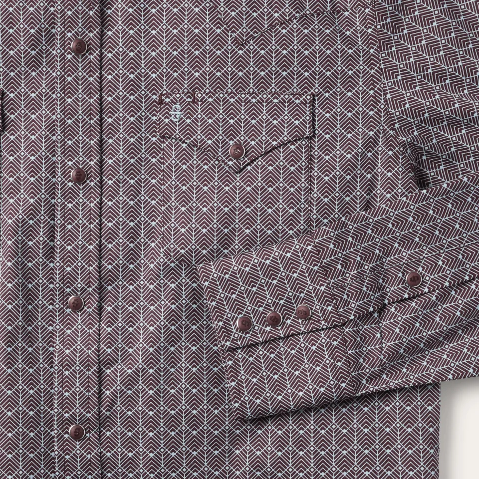 Best Stetson Chevron Grid Shirt Brown