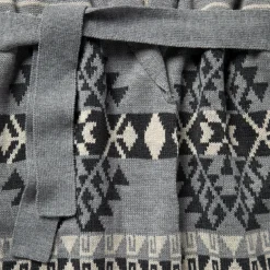 Stetson Chunky Knit Tie Sweater in Grey