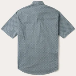 Best Stetson Circle Diamond Print Short Sleeve Western Shirt Green
