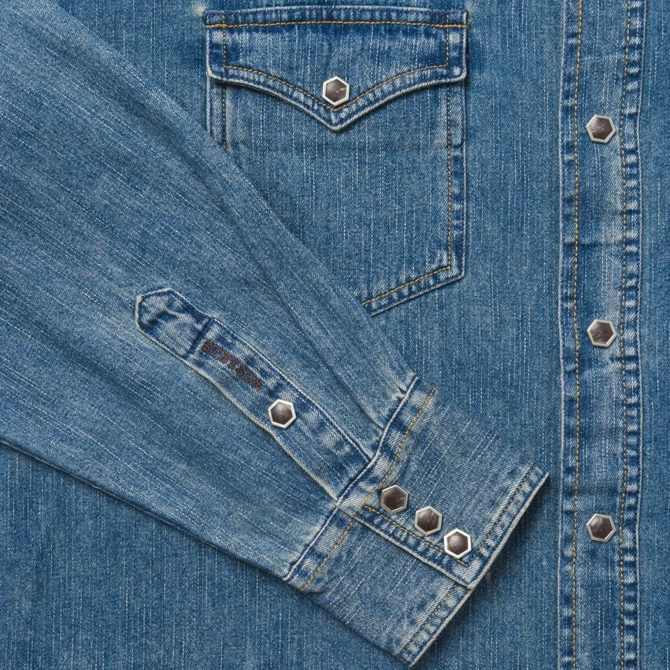 Sale Stetson Classic Denim Shirt Blue