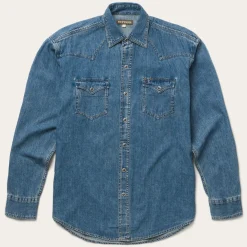 Clearance Stetson Classic Denim Shirt Blue