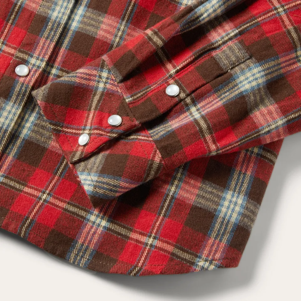 Stetson Classic Western Flannel Shirt in Red