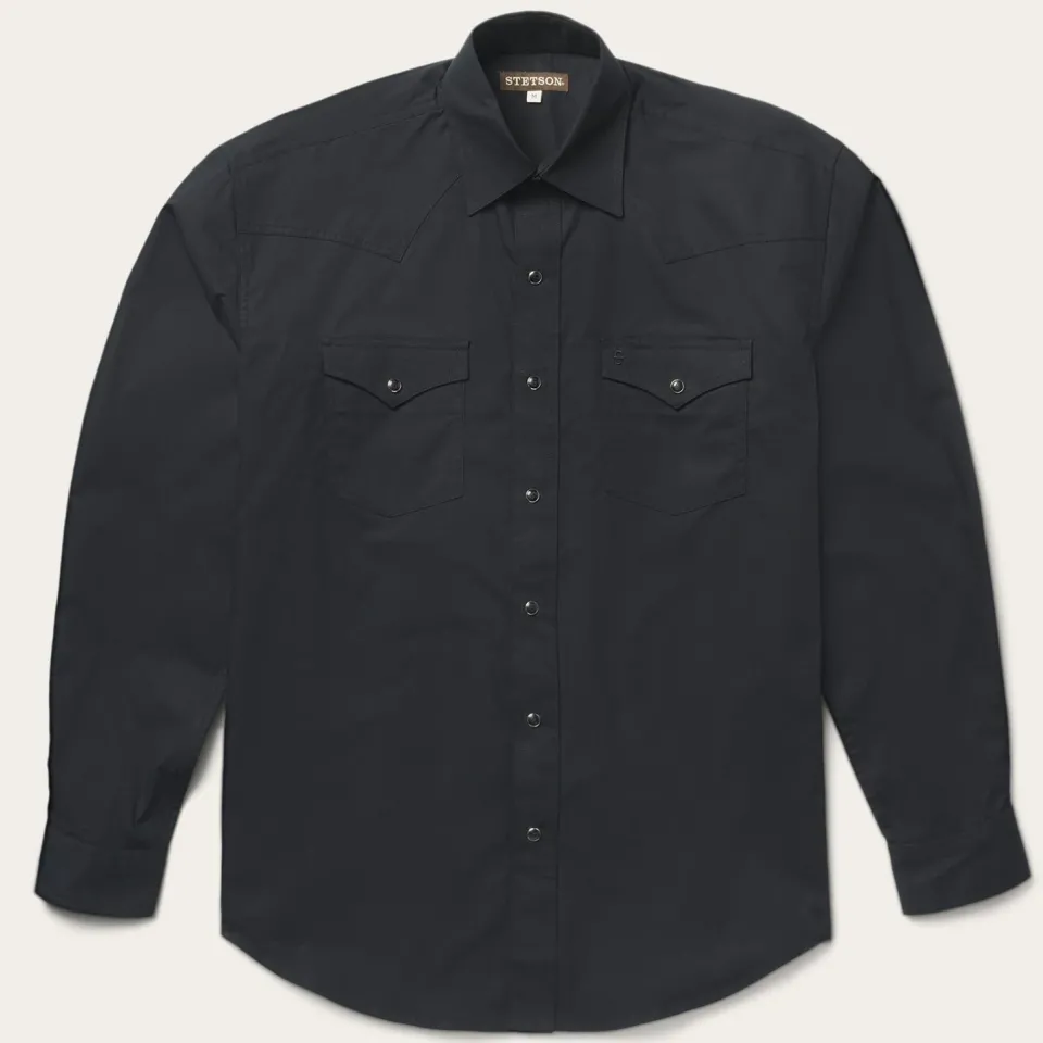 Best Stetson Classic Western Shirt in Black
