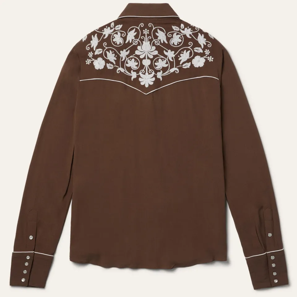 Discount Stetson Classic Western Snap Blouse Brown