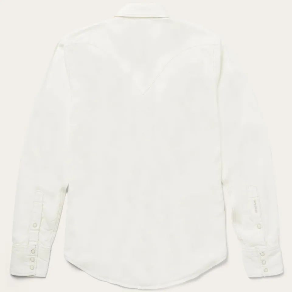 Hot Stetson Cream Tencel Twill Shirt White